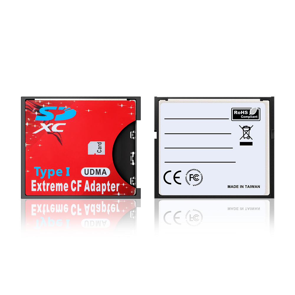 Rocketek Micro SD TF para CF/SD Conversor Adaptador de Leitor de Cartão de Memória MicroSD SDHC para Compact Flash Tipo I