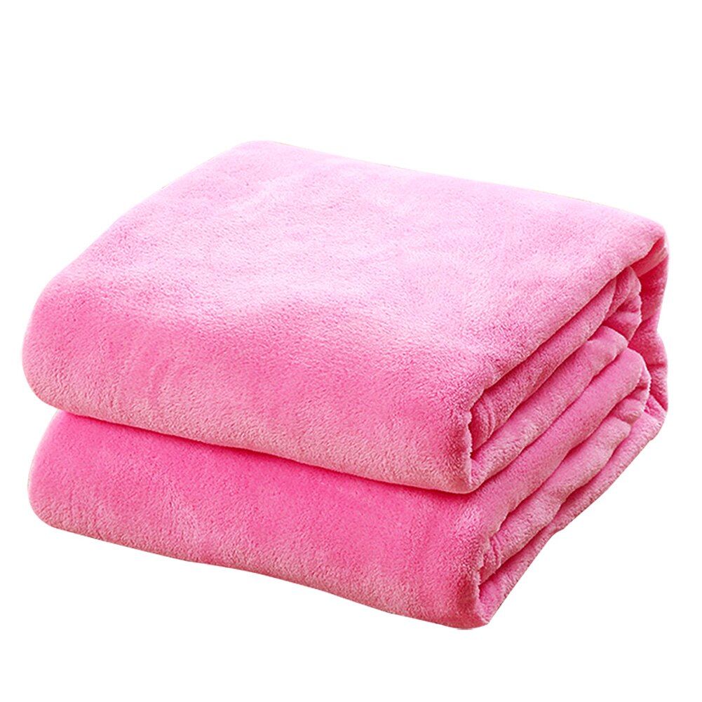 Super blødt varm massiv varm mikro plys fleece tæppe kaste tæppe sovesofa: 4c