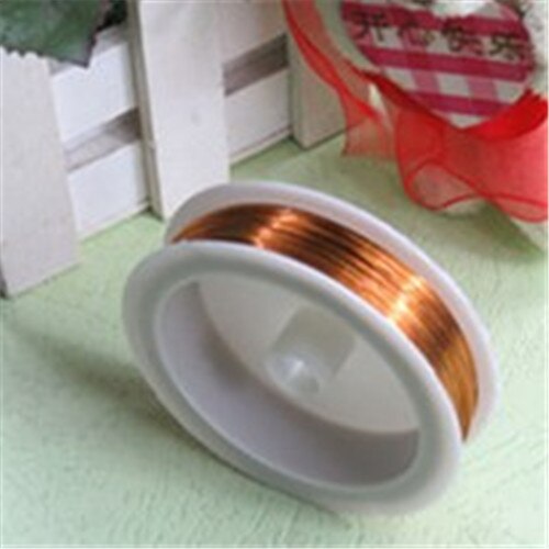 1 rollo de alambre de hierro fino de Color para manualidades, Materiales de encuadernación, modelo de accesorios de amarre, fabricación de flores, alambre de hierro Floral: orange / 0.5 mm 40 meters