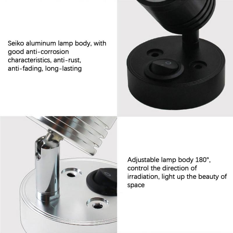 Lámpara de techo Flexible para caravana, barco casa rodante, interruptor de luz de lectura, 12V