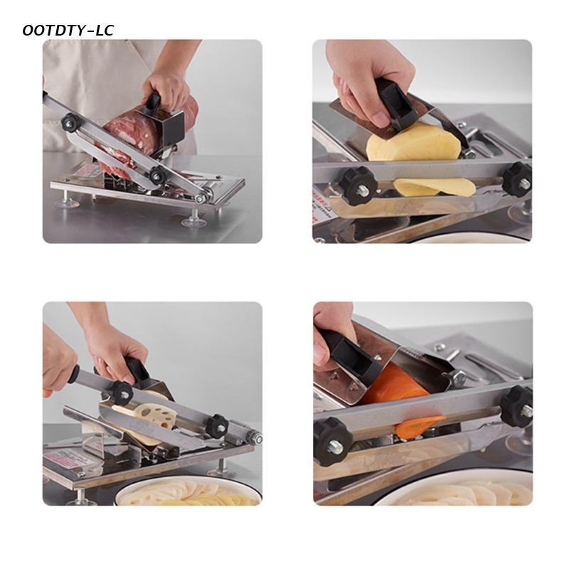 Food Cutter Slicing Machine Stainless Steel Spring Automatic Meat Non-slip Handle Easily Cut Meat