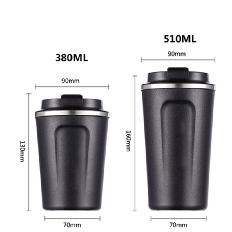 Double Stainless steel Coffee Mug Thickened Big Car Thermos Mug Travel Thermo Cup Thermosmug For 510/380ML Thermos Flask