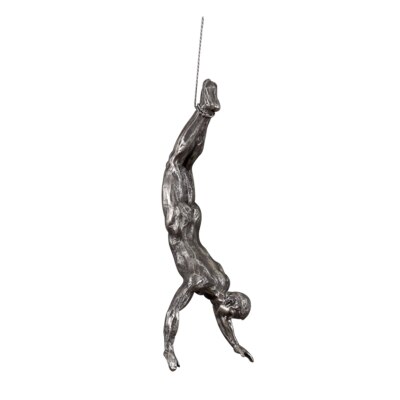 Klättring man industriell stil harts järn tråd vägghängande dekoration skulptur figurer retro staty dekor  tb01: Skriv en ljus färg