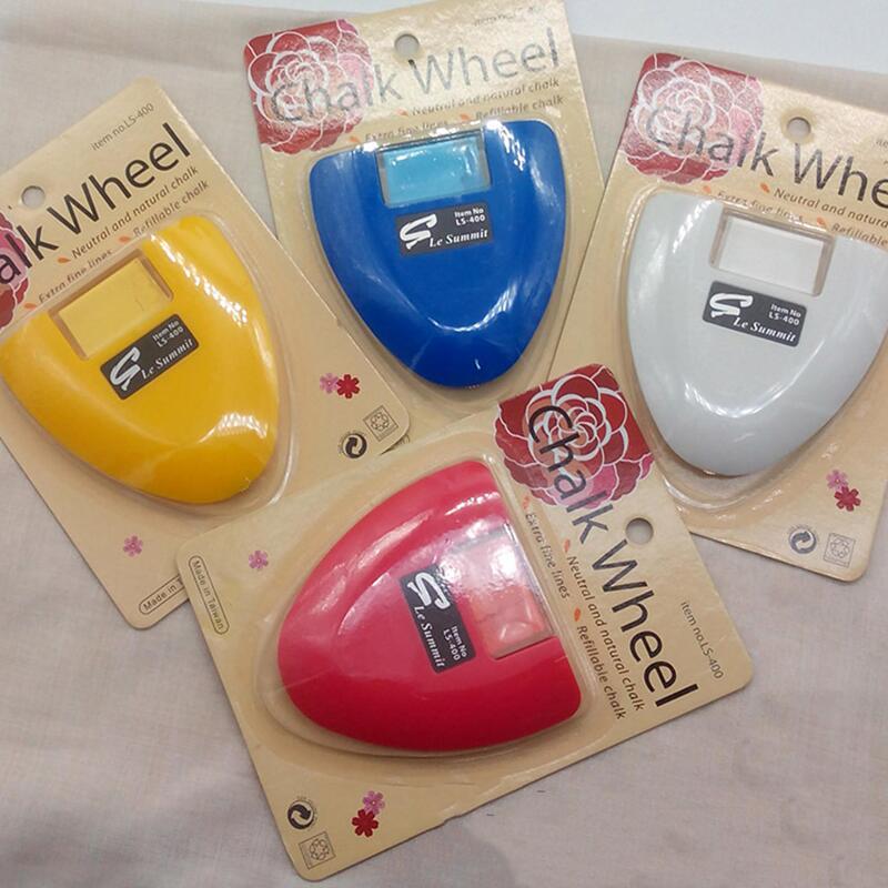 Made in Taiwan Chalk Wheel Fabric Marker Rosy-red/Yellow/Blue/White Tailor's Chalk DIY Sewing Chalk Markers Tools