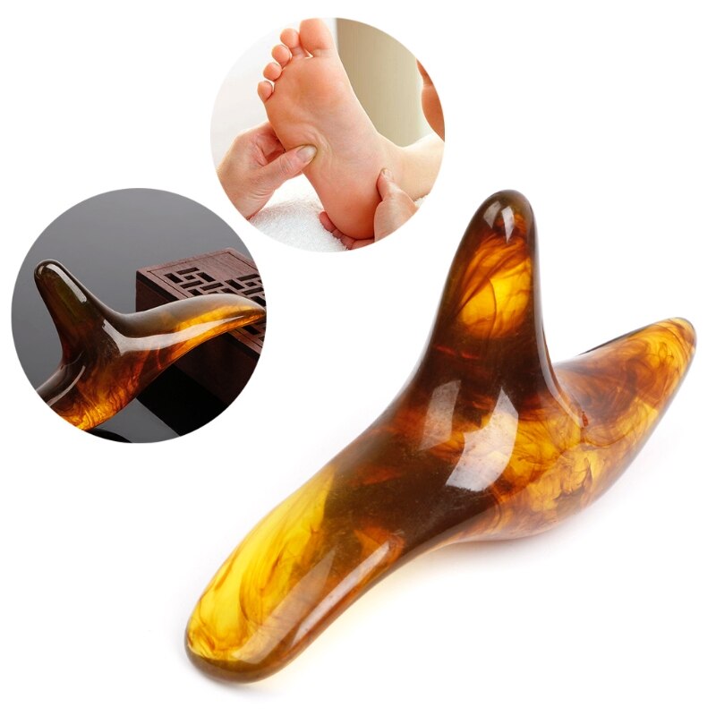 Amber Hars Wax Driehoek Voet Voeten Massager Gua Sha Acupunctuur Shiatsu Tool