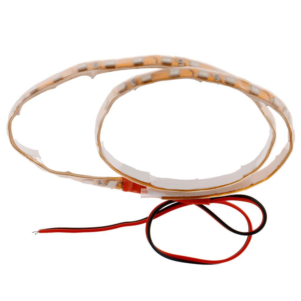 Motorcycle LED Strip Light Kit 45cm Flexible Multi-Color Neon Light Bar: Red