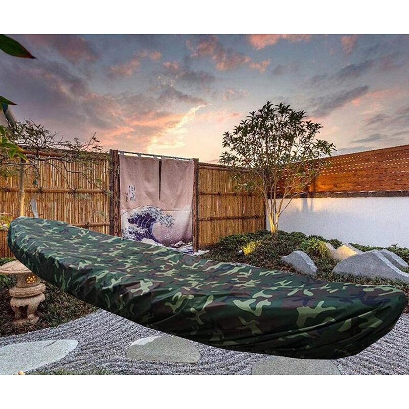 -Universal Camouflage Kayak Kano Opslag Cover Waterdicht Uv-bestendig Stofkap Geschikt Voor 3.6-4M/11.8-13Ft Boot