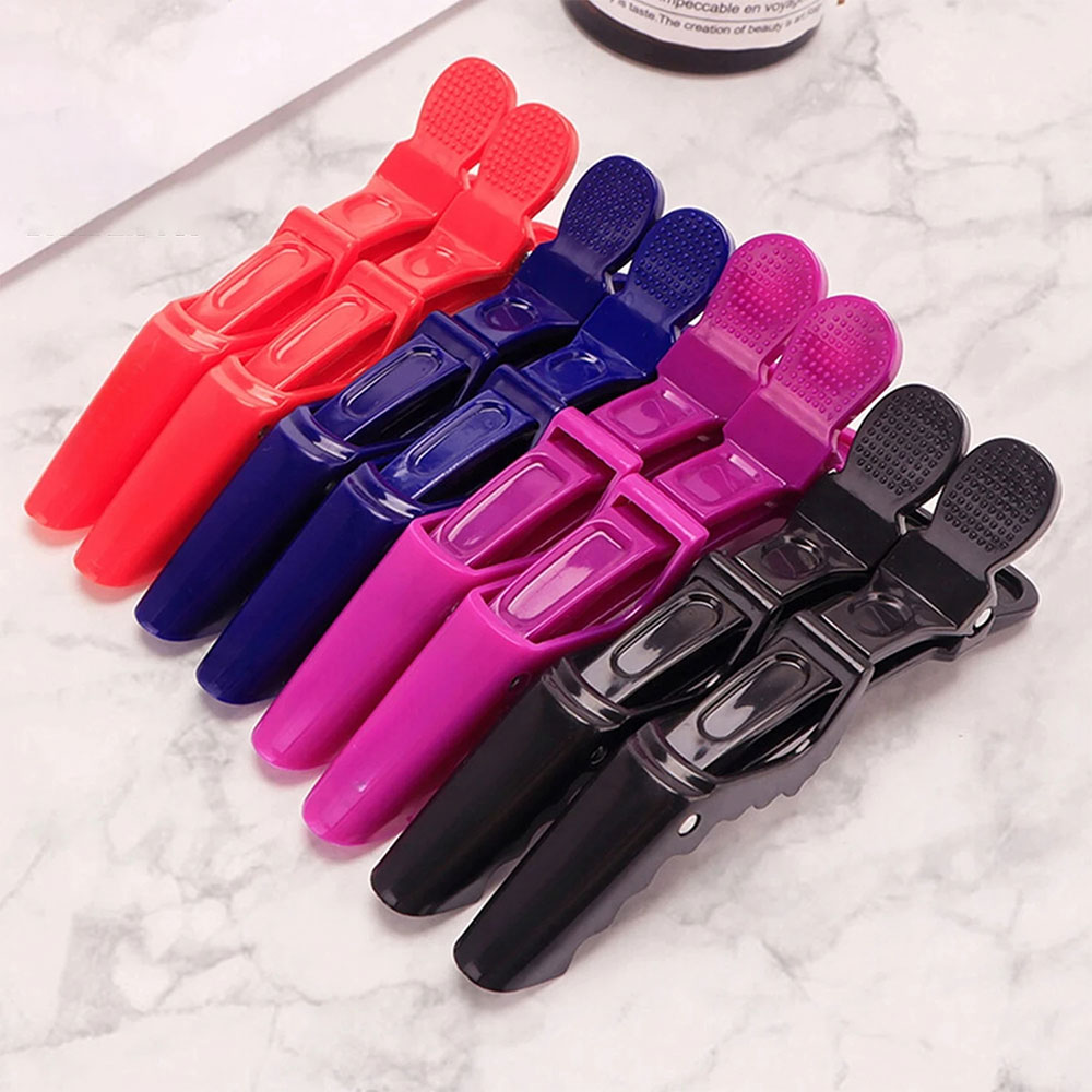 6PCS Alligator Haar Clip Kappers Klemmen Plastic Haar Klauw Professionele Kapper Voor Salon Styling Haarspelden Haaraccessoires