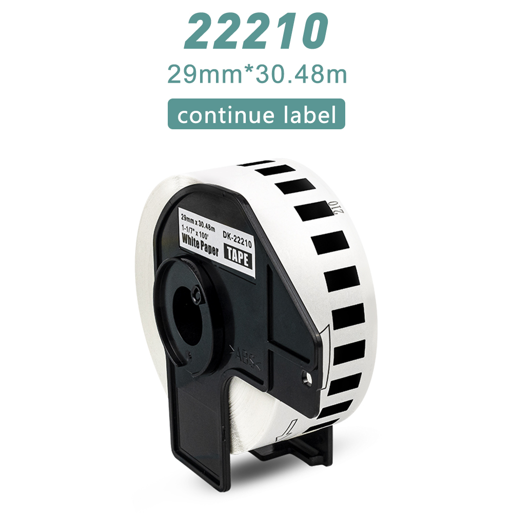 Thermal Label Printer Paper Label Roll DK 22205 22210 11208 11209 11201 DK11202 DK11204 Compatible Brother Labeller QL500 QL570: 22210