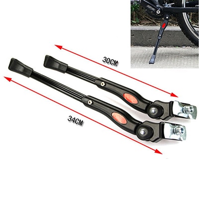 Bike Side Middle Srands Kickstand Aluminum Alloy Black Adjustable Mountain Road Bike Side Stand Bicycle Cycling Parking Stands