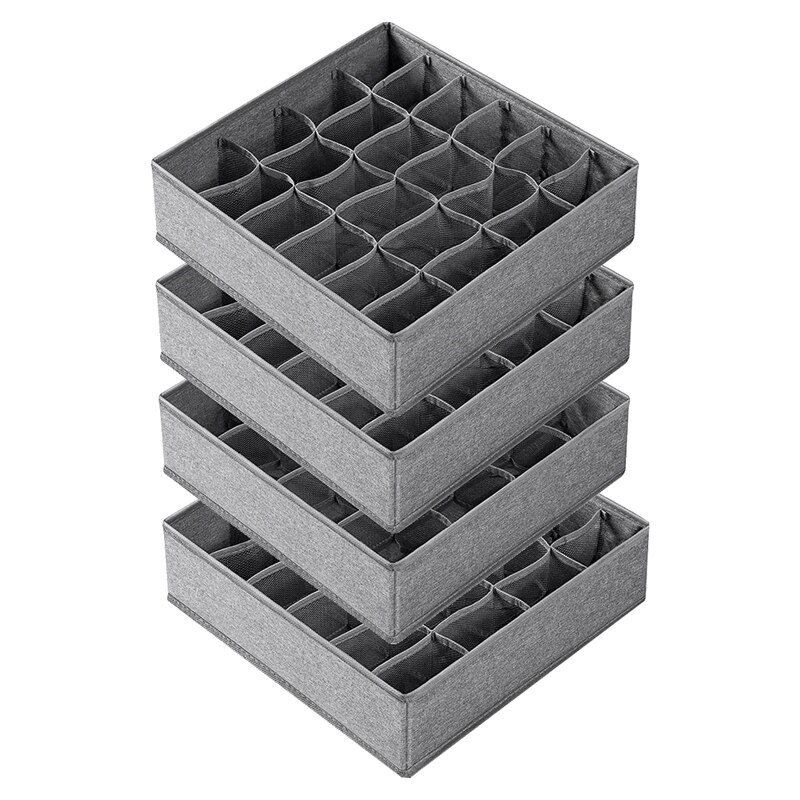Bructhun Sock Drawer Organizer Set of 3 Storage Boxes,Underwear
