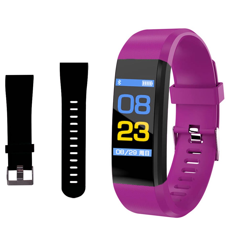 Slimme armband, 115 plus kleurenscherm, sportstappenteller, digitale fitnesstracker, bluetooth, waterdicht, slimme klok, usb-oplaadfunctie: Toon 3