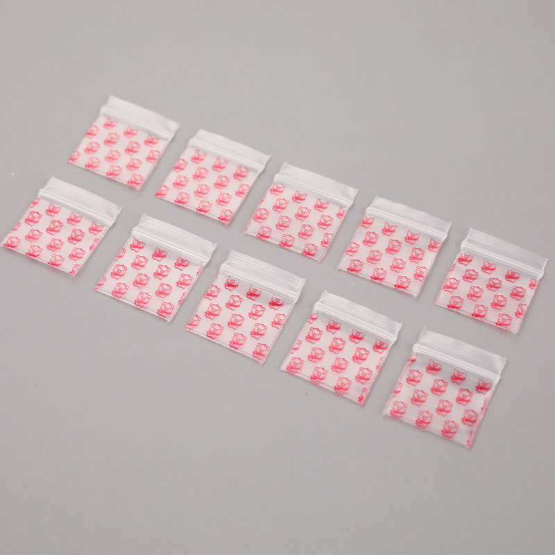 100 stuks mini ziplock zakjes, kleine plastic zakjes met ritssluiting, verpakking voor pillen