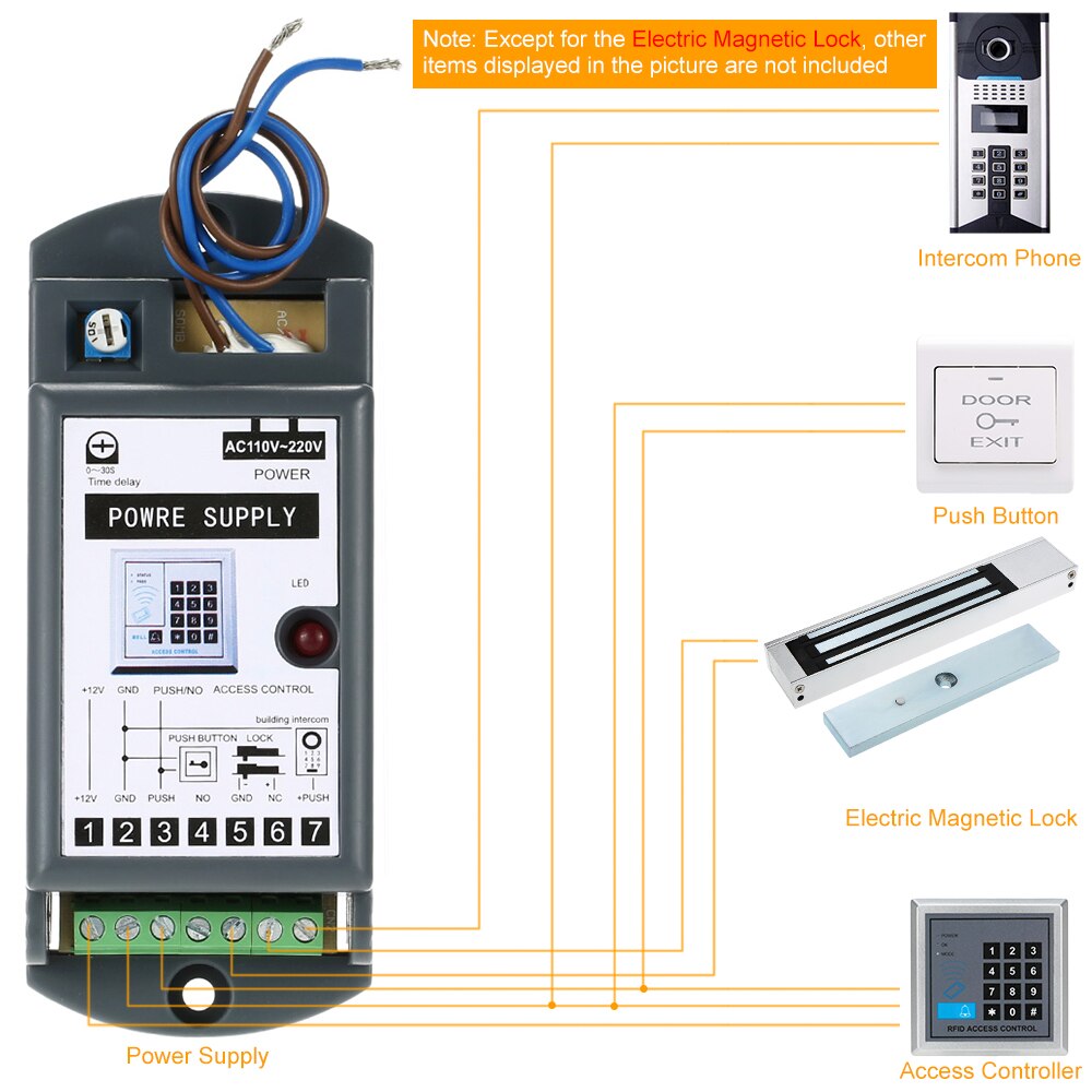 Access Control Electric Magnetic Door Lock 180KG 12V Electric Lock Holding Force