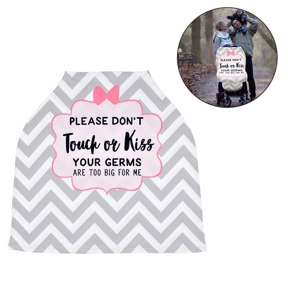 Baby Car Seat Cover With Safety Warning No Touching Sign Nursing Covers For Stroller High Chair Shopping Cart