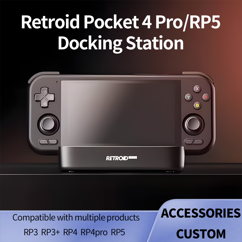 Estación de acoplamiento Retroid Pocket 5 para Retroid Pocket 4 Pro / RP5 / Retroid Pocket Mini consola de juegos accesorios personalizados