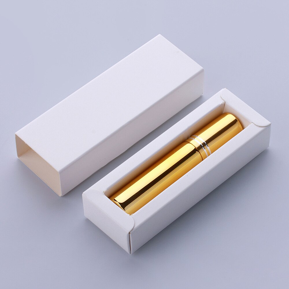Parfum Fles 10Ml Met Verpakking Doos Goud Zilver Zwart Glazen Spuitfles Sample Clear Glazen Flesjes Draagbare Parfums Verstuiver