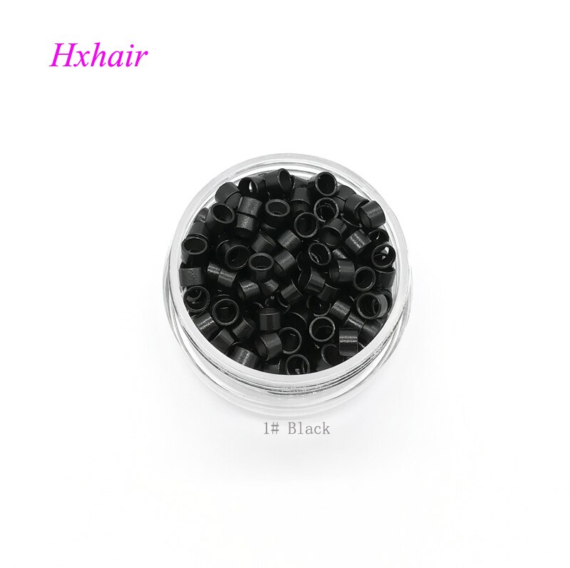 - 1000pcs 4.5mm Aluminium Micro links Without Screw Micro rings Beads Micro tubes extension hair tools