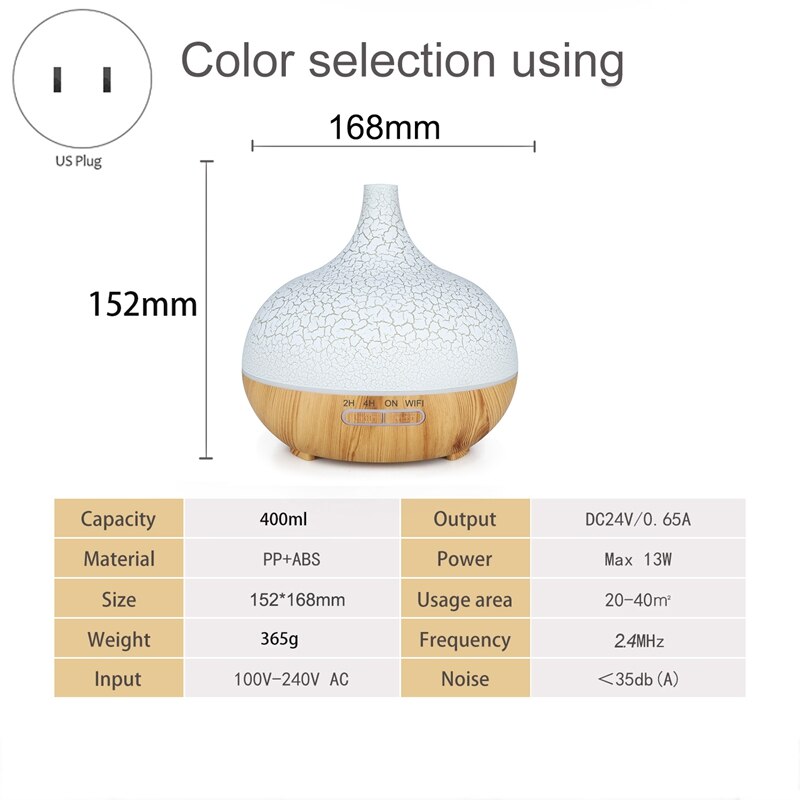 Smart WiFi Essential Oil Diffuser Air Humidifier Works with Alexa Google Home