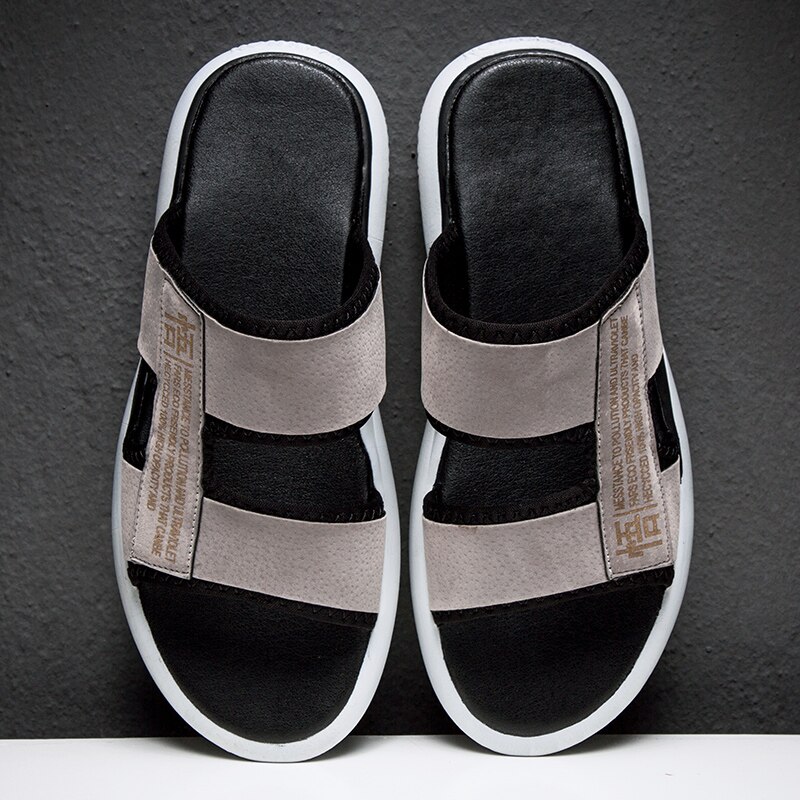 Pantoufles de gladiateur kaki pour hommes, sandales de plage, de stylistes, Super Cool, chaussures Mule, collection sans lacet