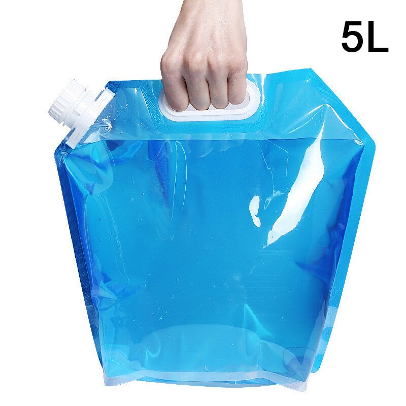 5 / 10L Foldable Water Bag Canister PE Tasteless Safety Seal Lightweight Drinking Water Storage Bag Outdoor Water Bag: A2