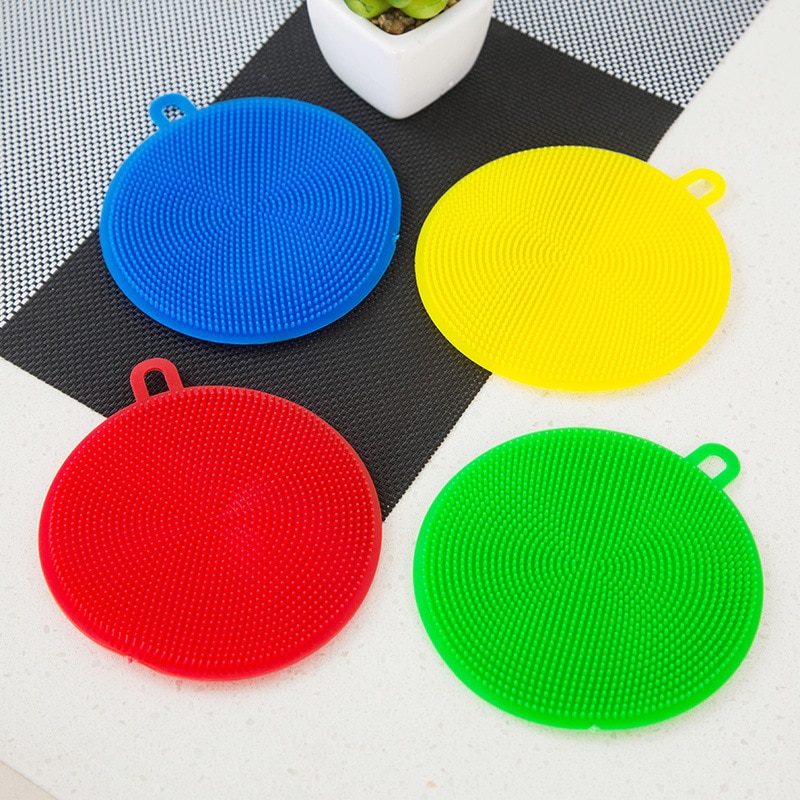 Esponja mágica de silicona para lavar platos, cuenco, cepillo de limpieza, estropajo multifunción, olla, sartén, cepillos de lavado, Limpiador de cocina herramienta de cocina