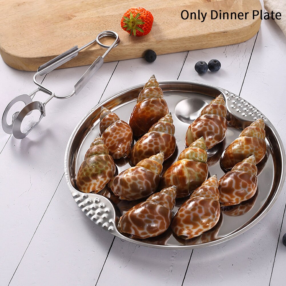 Escargot Plate Set Dining Baking Dish Tableware Snail Tong Kitchen Home Stainless Steel Cooking Tool 12 Holes Restaurant Holder