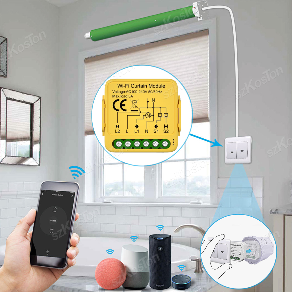 Tuya ZigBee WiFi inteligentny moduł przełączający kurtyny podłącz rolety żaluzje silnik czasowe sterowanie głosem dla Alexa Google Home
