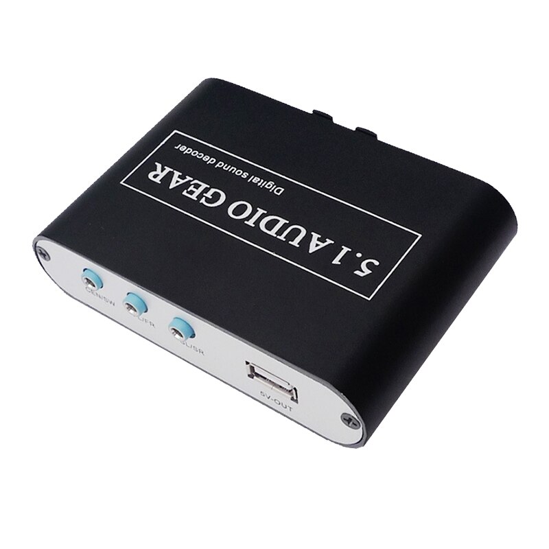 Dts AC3 Digital Audio Sound Decoder 5.1 Analoge Uitgang Sound Decoder Versterker Dolby 5.1 Audio Decoder Eu Plug: Default Title