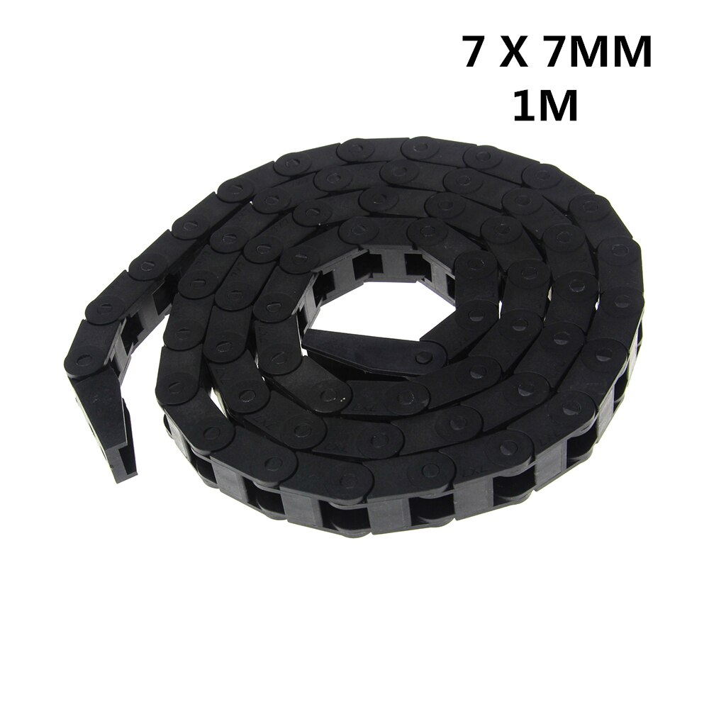 7 x 7mm 7*7mm L1000mm Cable Drag Chain Wire Carrier with End Connectors for CNC Router Machine Tools