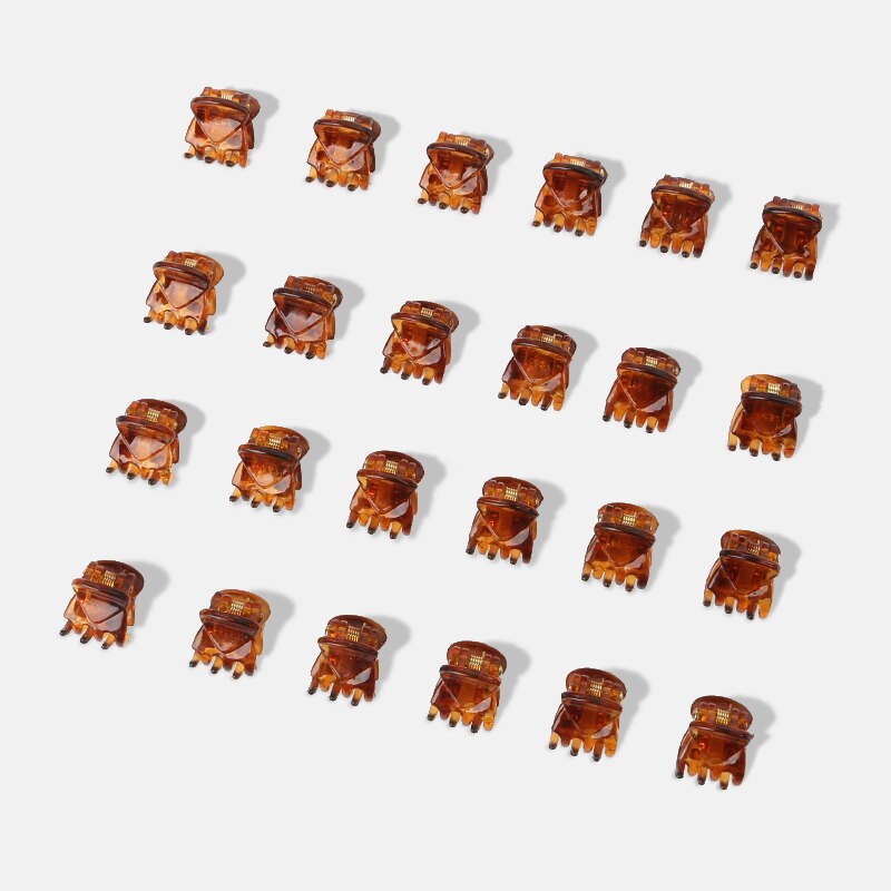 12-24 st/kartong svart mix färg liten flicka babysäker plast hår klämmor hårnålar flickor koreansk stil hårstyling accessoarer: 1.5cm khaki