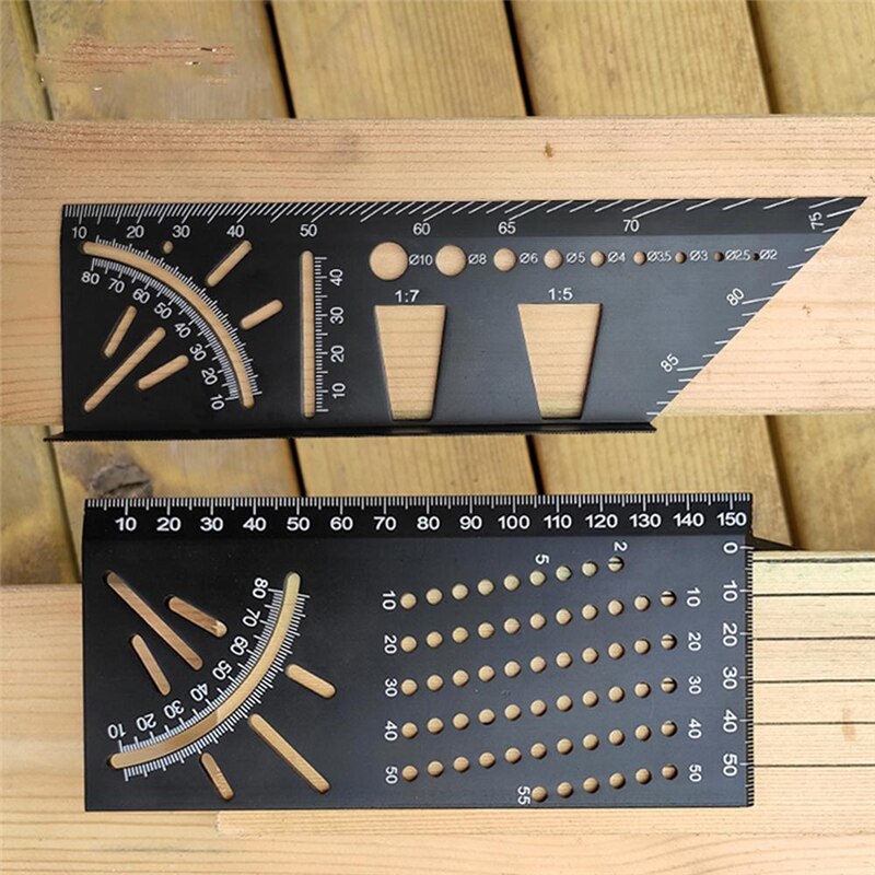 Hoek Heerser Multifunctionele Aluminium Meetinstrumenten Houtbewerking Levert. Size Meting Gauge Tool Lijn Heerser