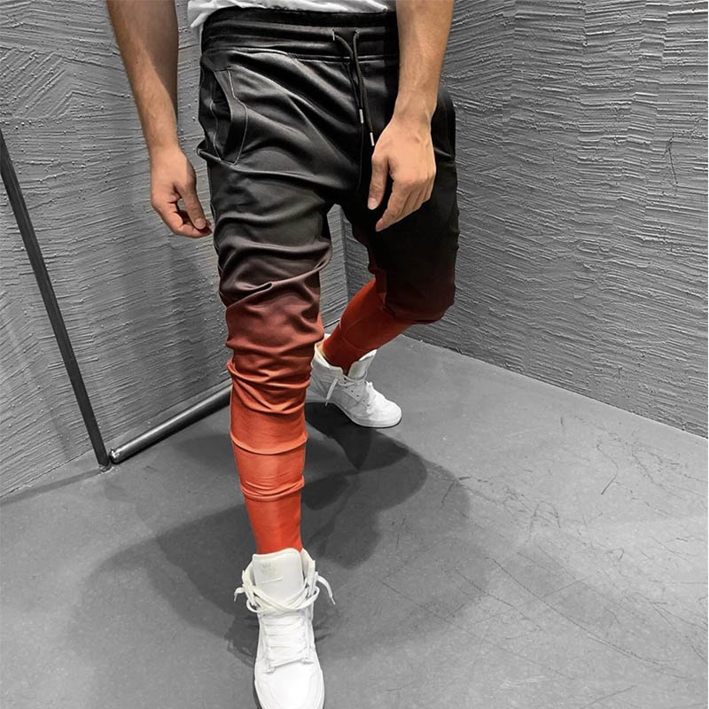 Neue Farbverlauf Herbst Turnhallen Männer Jogger Jogginghose männer Jogger Hosen sportlich Kleidung sterben Bodybuilding Hosen