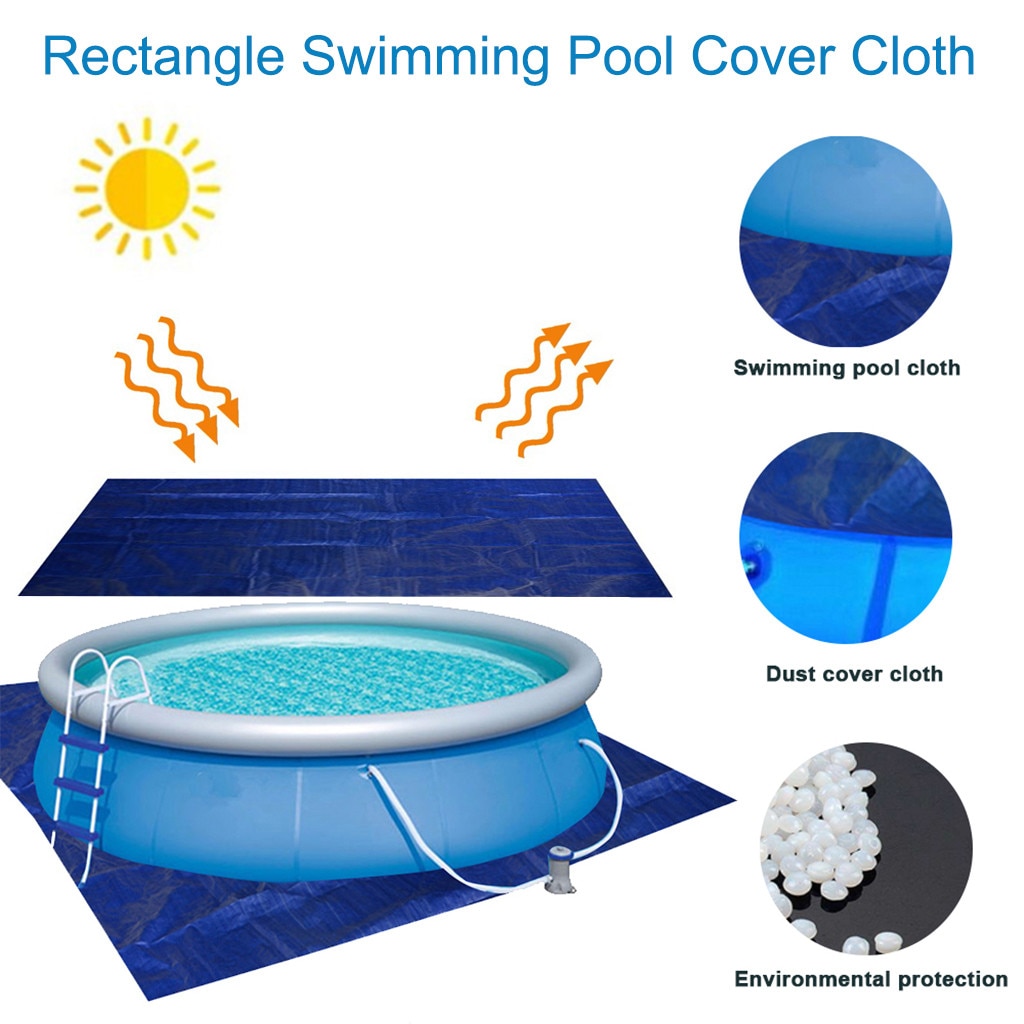 Large Size Swimming Pool Rectangle Ground Cover Cloth Dustproof Floor Cloth Mat Cover For Outdoor Villa Garden Pool