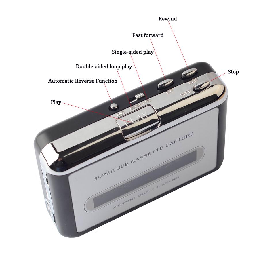 Walkman kassettspiller usb kassett til  mp3 omformer fange lyd musikkspiller kassettopptaker