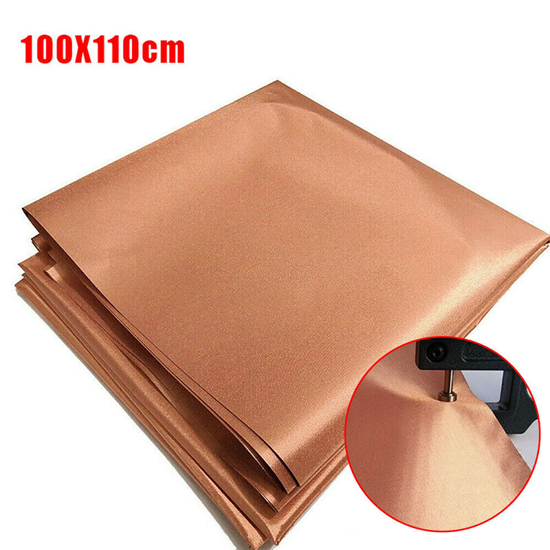 Anti-Scanning Shielding Fabric EMF Copper Shielding Fabric-Blocking Anti Radiation Cloth RFID Shield Fabric DIY Crafts Sewing