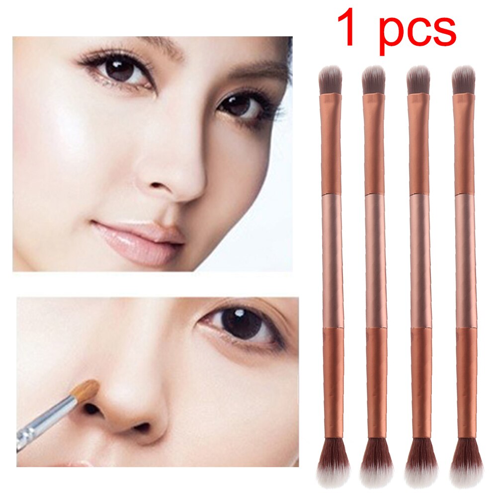 1 pc dubbele neusschaduwkwasten, multifunctionele make-upkwasten, concealer, blending, oogschaduw, poeder, foundation, make-upkwast