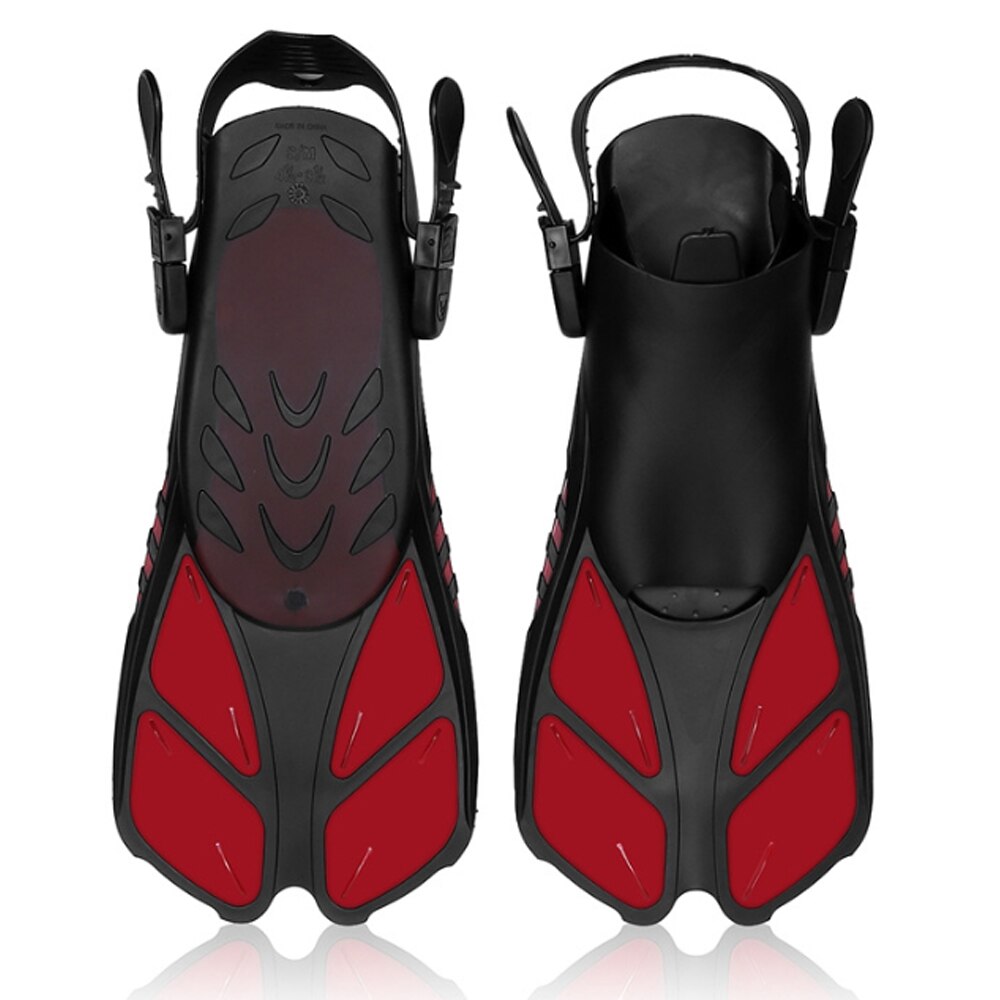 Aletas de natación ajustables Unisex, aletas para el pie, aletas de submarinismo para niños, equipo de natación para principiantes, aletas de buceo portátiles: G276078 / L OR XL
