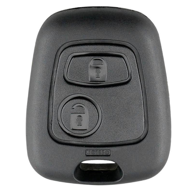 2 knoppen Afstandsbediening Auto Sleutelhanger Auto Case Blanco Sleutel Shell voor Peugeot 206 Auto Sleutel