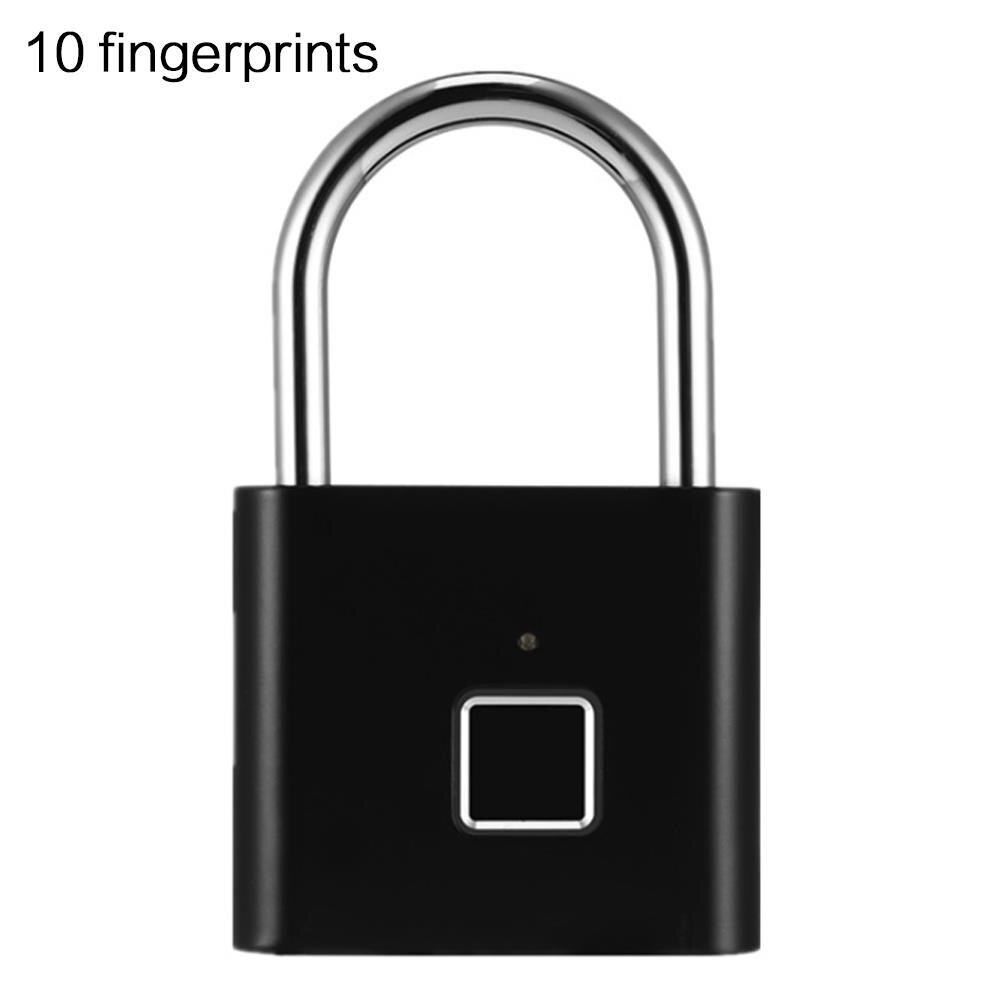 Fully Automatic Wardrobe Luggage Cabinet Lock Smart Padlock Modern Simplicity Drawer Biometric Locks Office Black/Silver Travel: L / Black