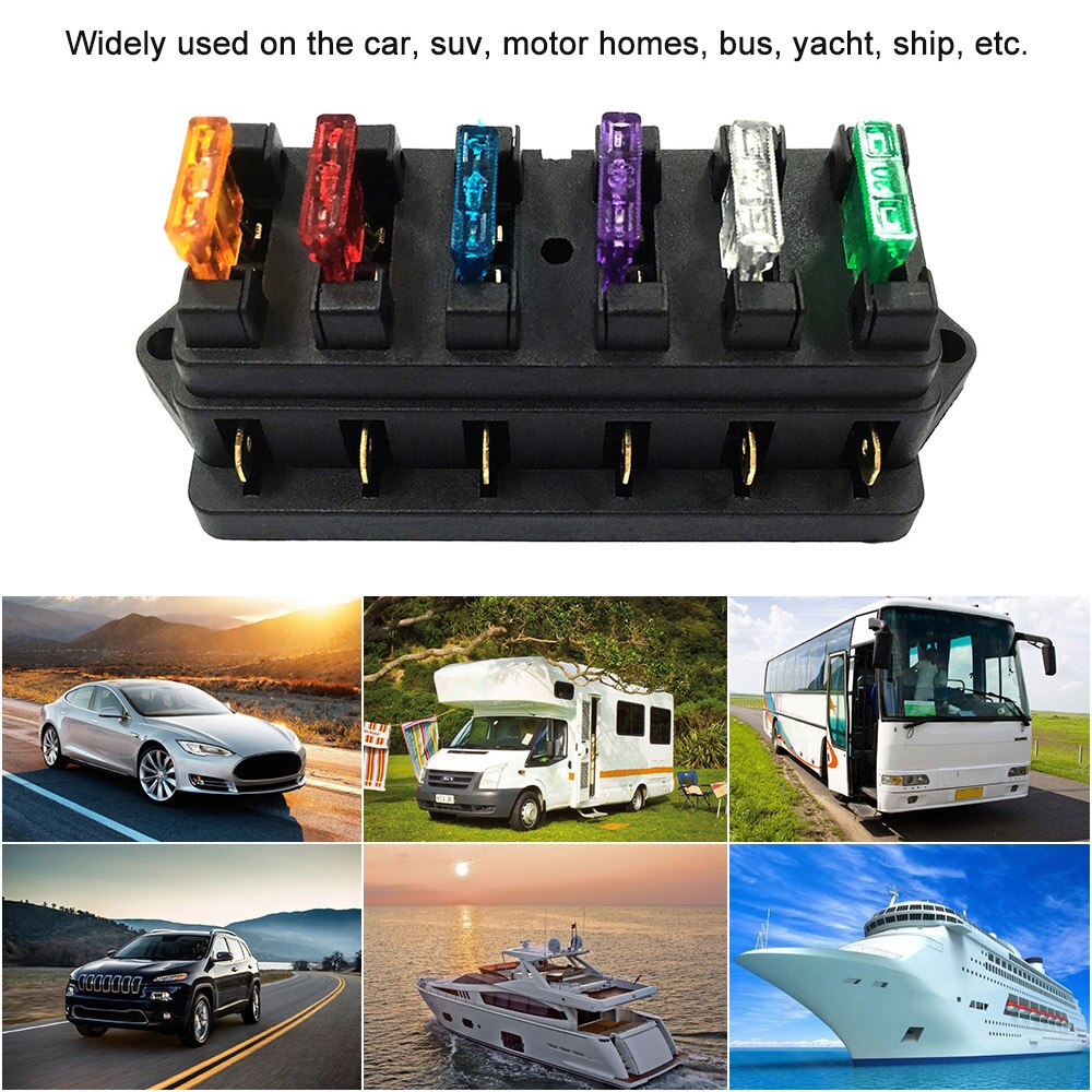 4 -suuntainen / 6 -suuntainen / 8 -suuntainen sulakekotelon pidikkeen sulakerasia 8 vakiosulakkeella kuorma -auton veneajoneuvoon 12v/24v/32v
