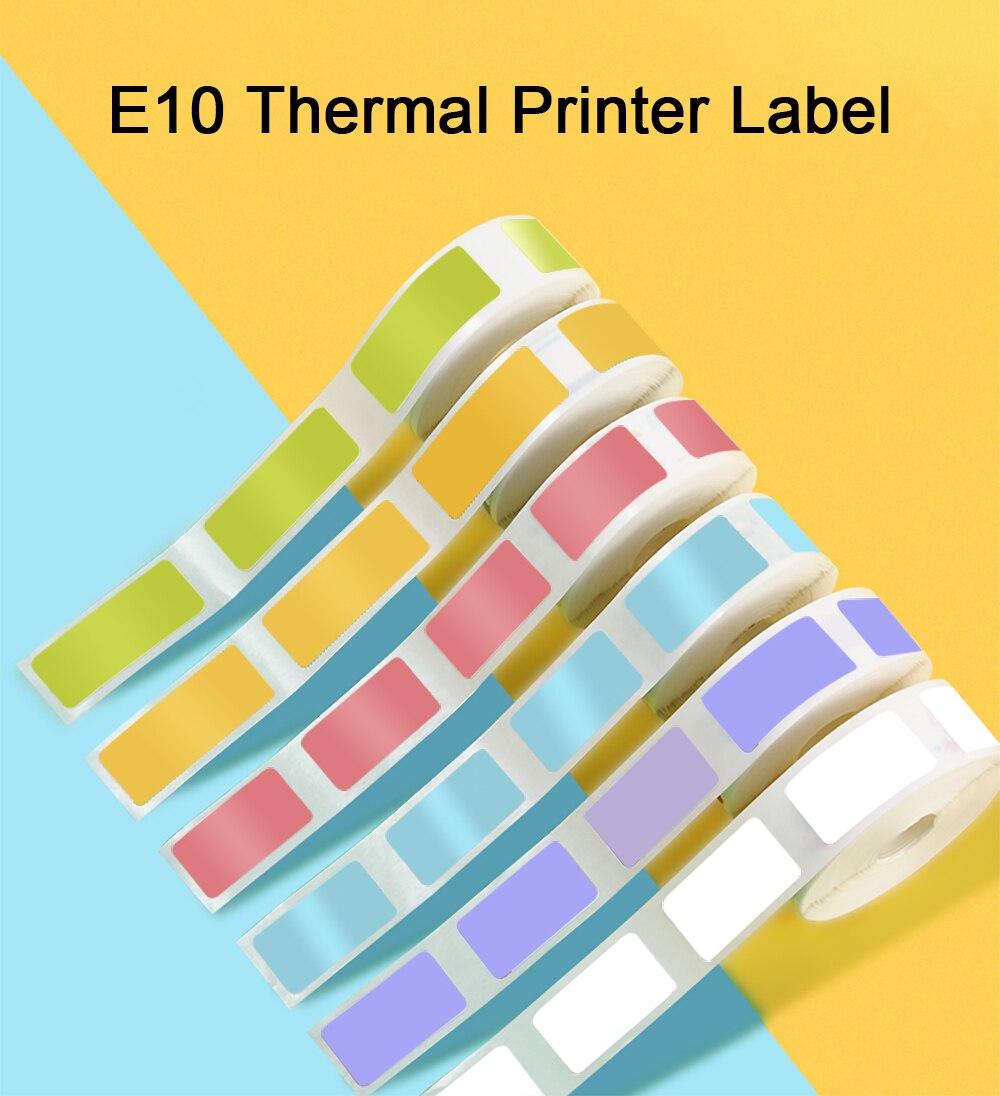 Supvan Mini Label Printer Paper Waterproof Anti-Oil Printing Label Price Label Pure Color Scratch-Resistant Label Sticker Paper