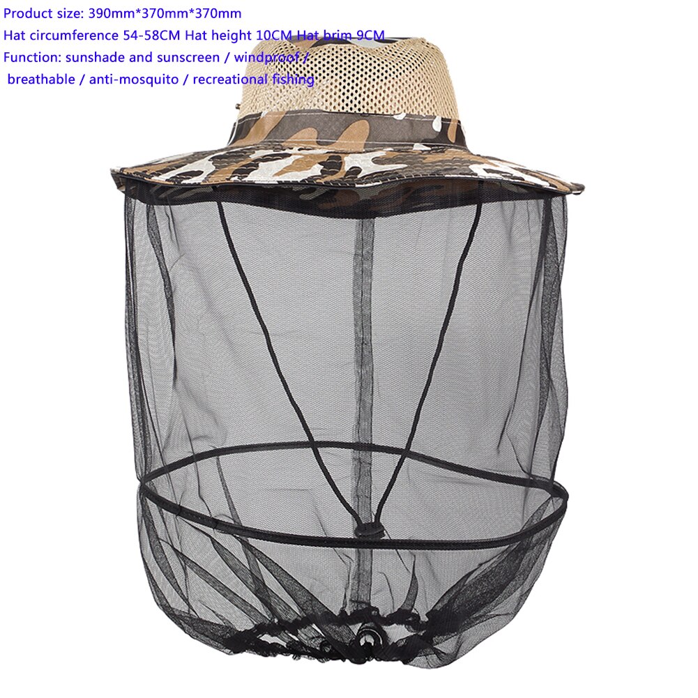 Chapeau de Cowboy pour apiculteur, voile de protection faciale, confortable, Anti-abeille: 5
