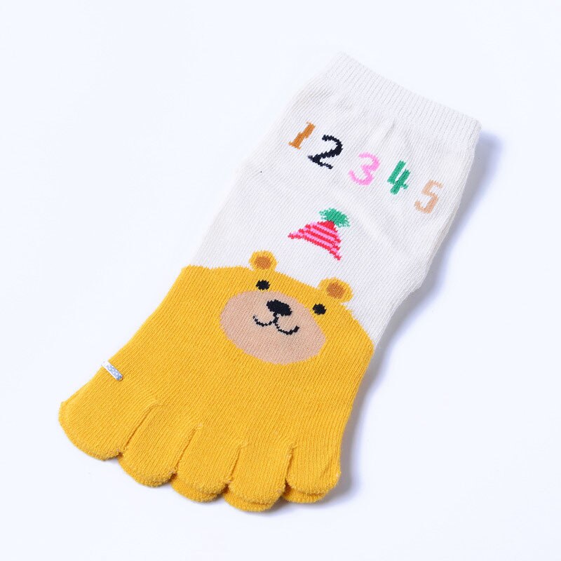 Calzini per bambini a cinque dita calzini in cotone con stampa animalier calzini per ragazzi cartoni animati roba economica per bambini calzino per dita sano 3-12T: B / 3 to 6 years