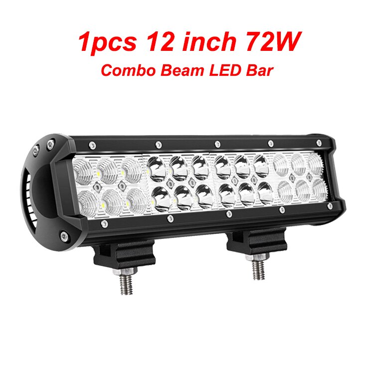 NLpearl 4-20inch Spot Flood LED Light Bar 12V 24V Offroad LED Bar for Car Boat 4x4 Truck 18W 36W 72W 126W Combo LED Work Light: 1pcs 12inch led bar
