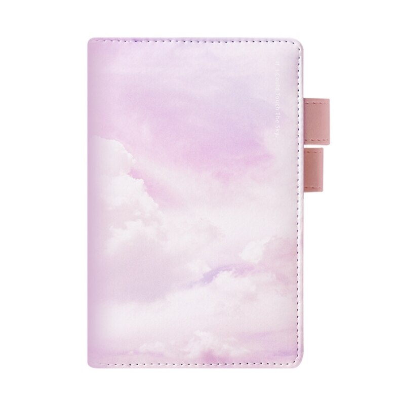 Draagbare A6 Journal Handbook 128 Vel Persoonlijk Dagboek Exquise Notebook Reizen Schetsboek Blue Sky Cloud Cadeau Voor Volwassen: Roze