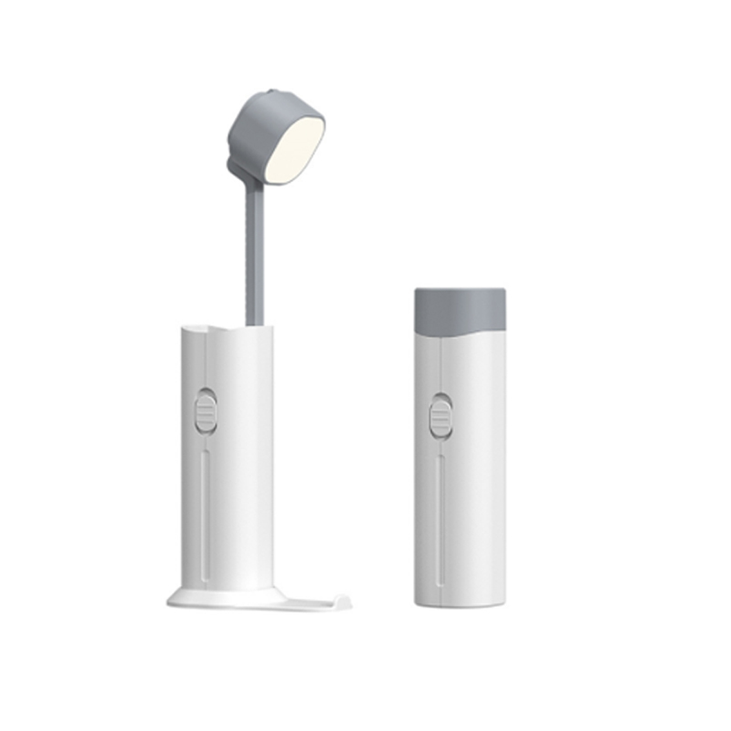 Led Bureaulamp Voor Studie Oogbescherming Leeslamp Usb Oplaadbare Zaklamp Multifunctionele Draagbare Slaapzaal Tafel Licht: 1pcs white shell / 5000mAh