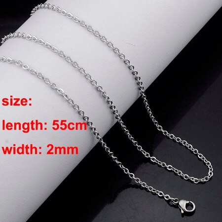 CHIMDOU Stainless Steel Chain Necklace For Men Women Snake Chain DIY long chain Jewelry Accessories: oval chain 55cm