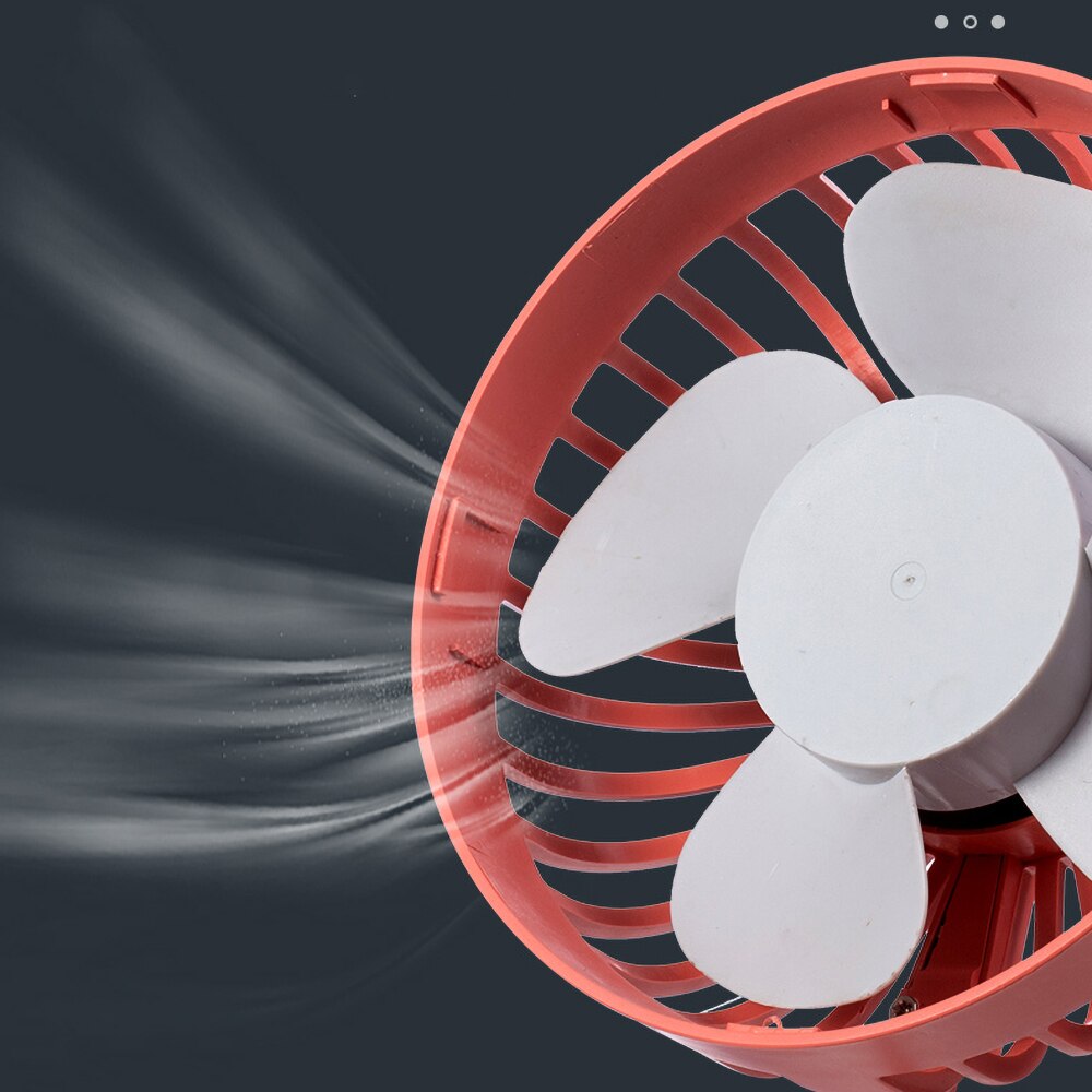 Usb autoventilator auto-interieuraccessoires 360 graden ronde autokoelaccessoires zwenkventilator ventilatieplaat zomer  dc 5v