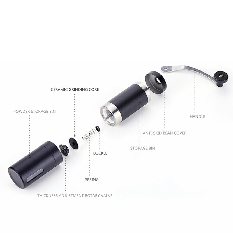 Handmatige koffiemolen, conische braammolen voor hele bonen voor french press/turks - de sterkste en zwaarste uitvoering voor koffieliefhebbers